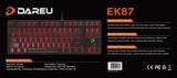  Bàn phím Gaming DareU EK87- Black - Brown Switch 