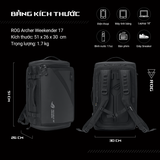  Balo ASUS ROG Archer Weekender 17 BP2703 
