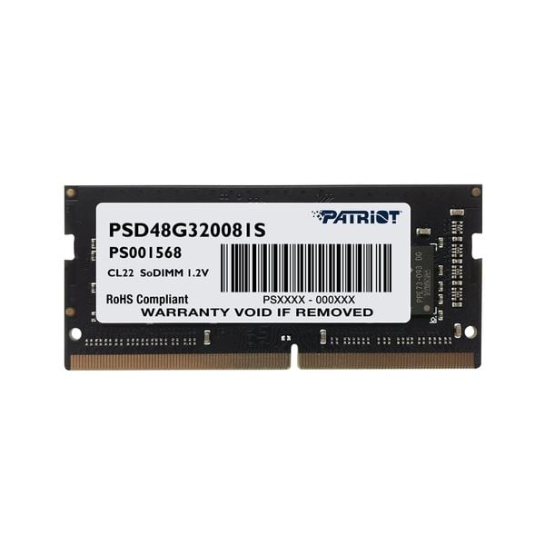 Ram Patriot 1x8GB CL22 3200 Sodimm (PSD48G320081S)