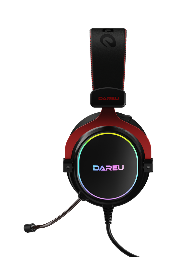 GEARVN - Tai nghe DareU EH925L Black Red RGB
