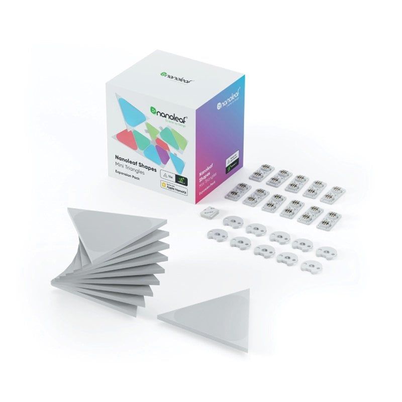Đèn Thông Minh Nanoleaf Shapes Tam Giác Mini 10 Miếng (Bộ Mở Rộng) (Nl48 - 1001Tw - 10Pk)