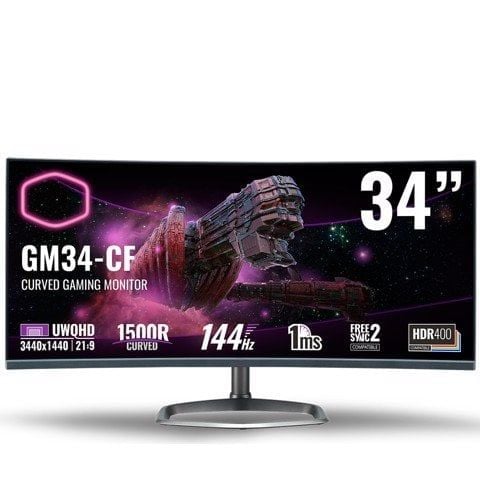  Màn hình cong Cooler Master GM34-CW-2 34" 2K 165Hz Gsync compatible 