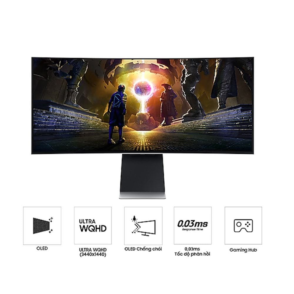  Màn hình cong Samsung Odyssey G8 LS34DG850 34" OLED 2K 175Hz chuyên game 