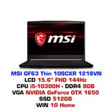  Laptop MSI GF63 Thin 10SCXR 1218VN 