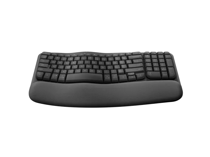 Bàn Phím Logitech Không Dây Wave Keys Ergonomic Đen
