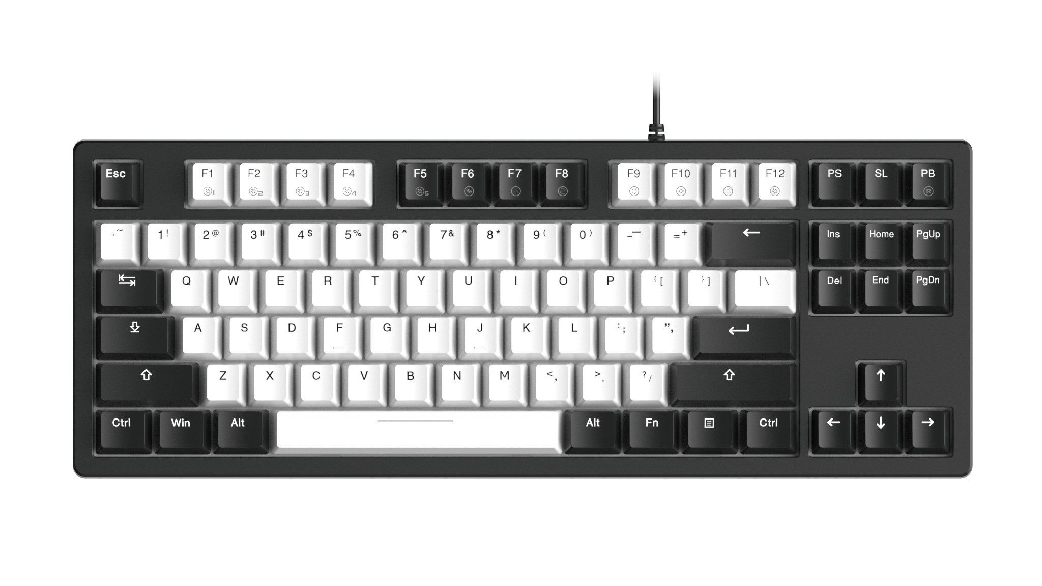 Bàn Phím Cơ Gaming Dareu Ek87 V2 White Black Dream Switch