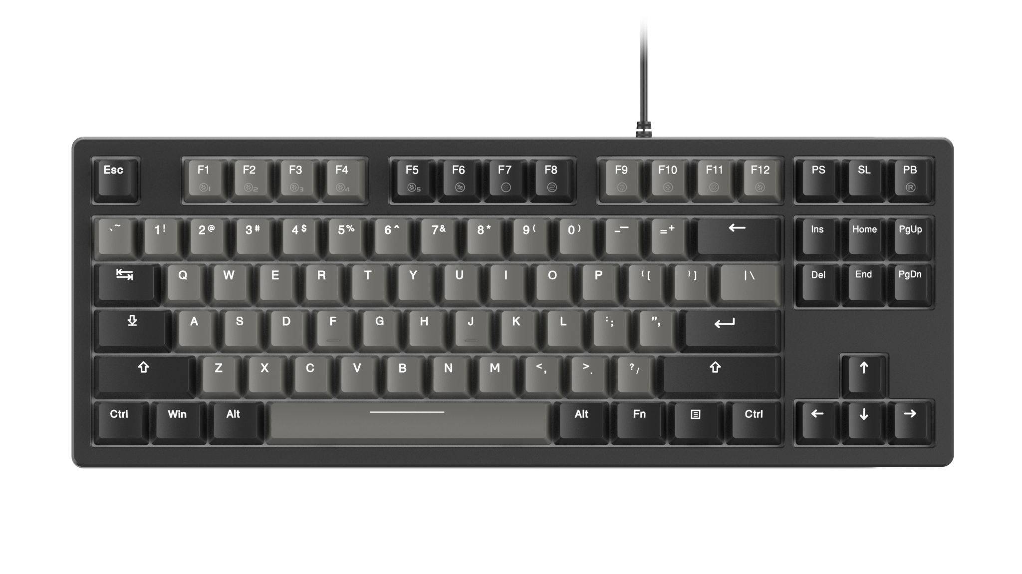 Bàn phím cơ Gaming DAREU EK87 v2 Gray Black Dream Switch