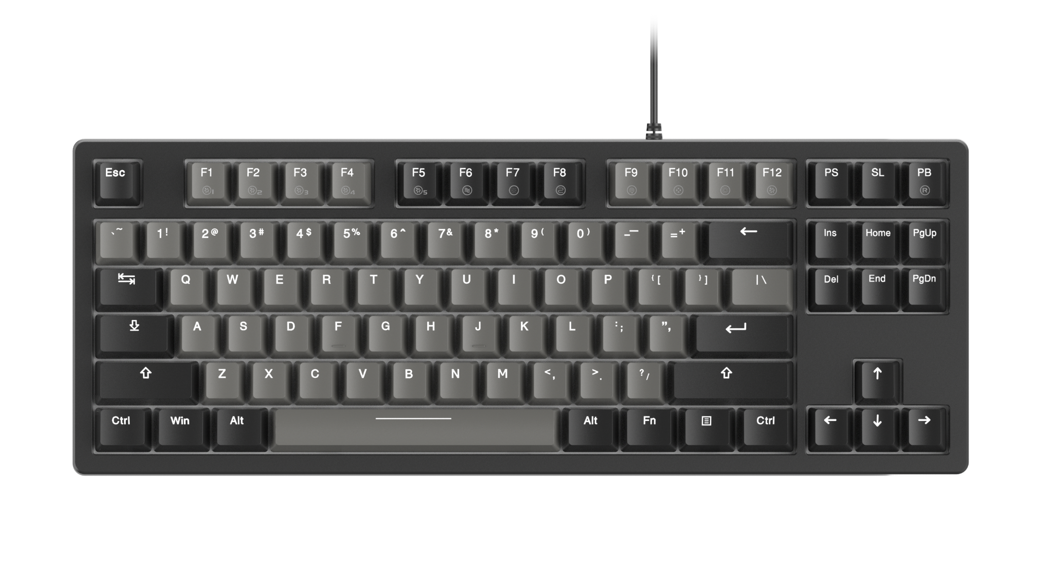 Bàn Phím Cơ Gaming Dareu Ek87 V2 Gray Black Dream Switch