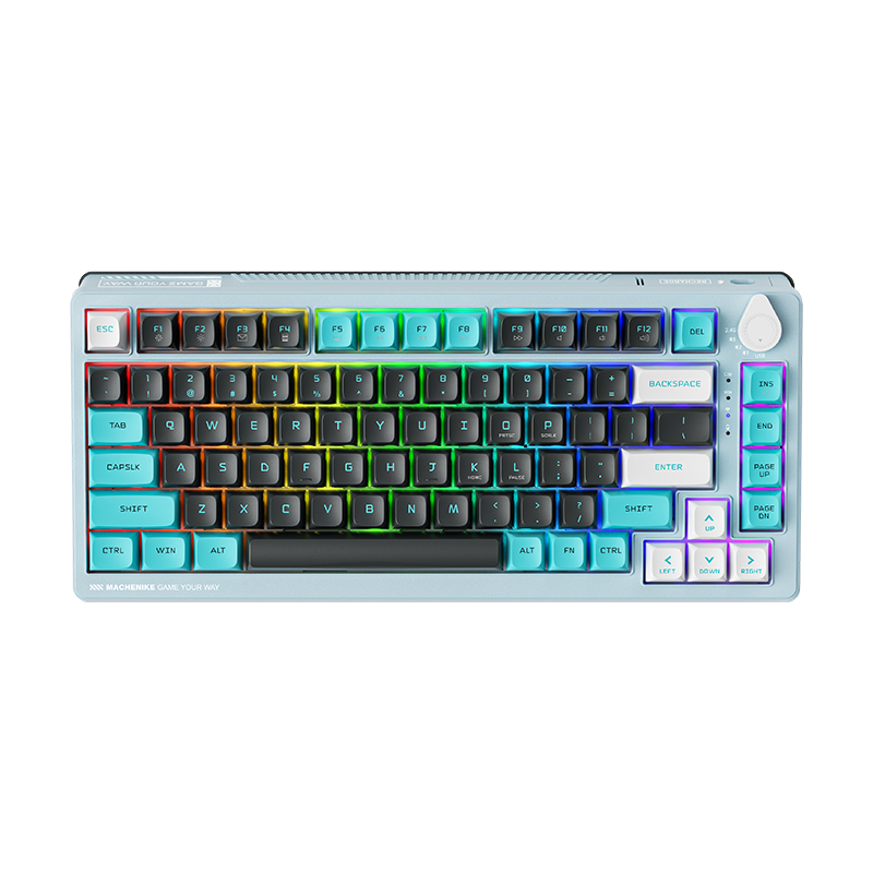 Bàn phím Machenike K600T-B82 Grey Blue Tri-Mode GR Sliver switch