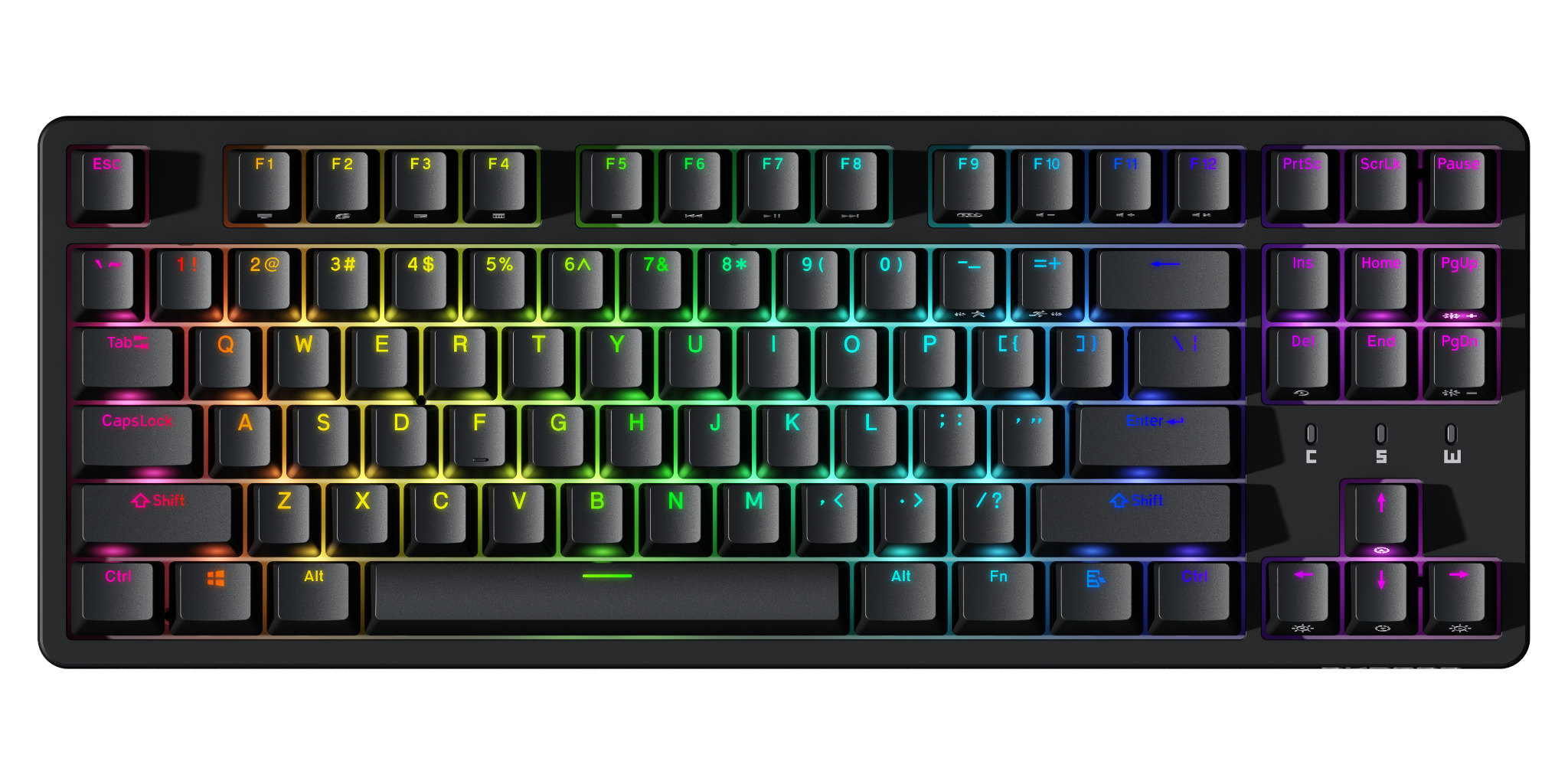 Bàn Phím Cơ Không Dây Durgod Cavalry 87 Black Kailh Turbo Red Switch