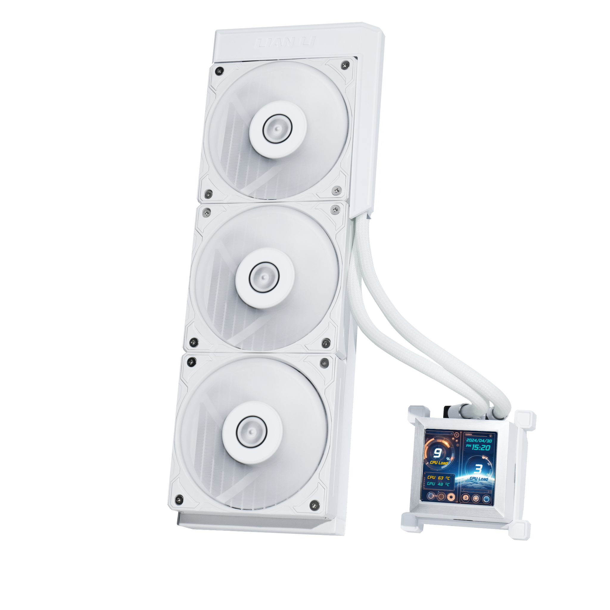 Tản Nhiệt Aio Lian Li Hydroshift Lcd 360S Non Rgb Fan White