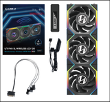  Quạt Máy Tính Lian Li SL120 LCD Triple pack Black Reverse - 12RSLLCD1W3B (Màn hình LCD/Led vô cực/Đảo chiều) 