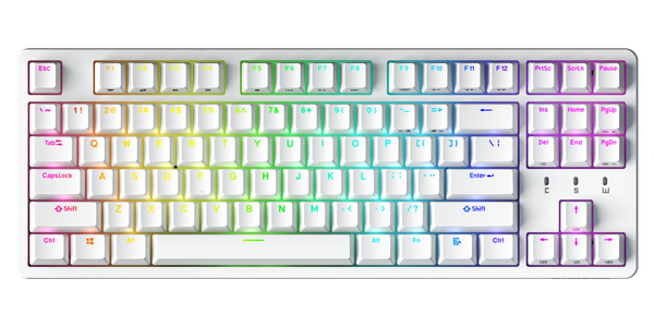 Bàn Phím Cơ Không Dây Durgod Cavalry 87 White Kailh Turbo Blue Switch