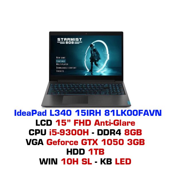  Laptop Lenovo IdeaPad L340 15IRH 81LK00FAVN 