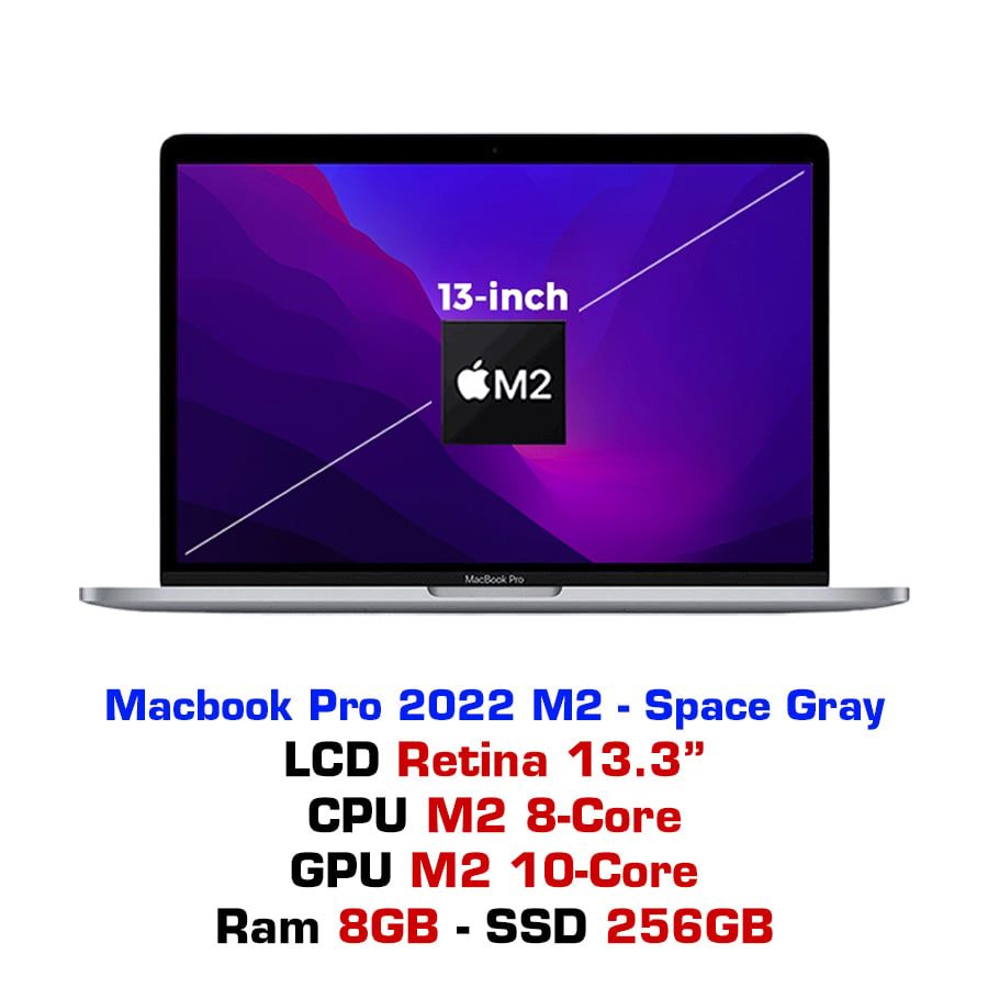 Macbook Pro 13 M2 10Gpu 8Gb 256Gb Space Gray