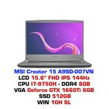  Laptop MSI Creator 15 A9SD-007VN 