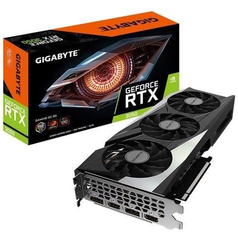  Card màn hình GIGABYTE GeForce RTX 3050 GAMING OC 8G (GV-N3050GAMING-OC-8GD) 