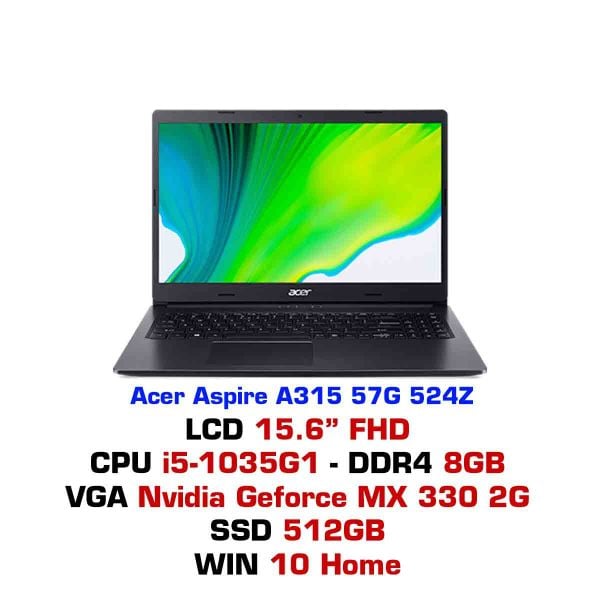 Laptop Acer Aspire 3 A315 57G 524Z 