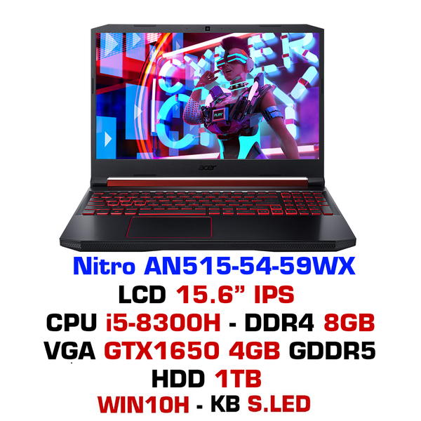  Laptop Gaming Acer Nitro 5 2019 AN515-54-59WX 