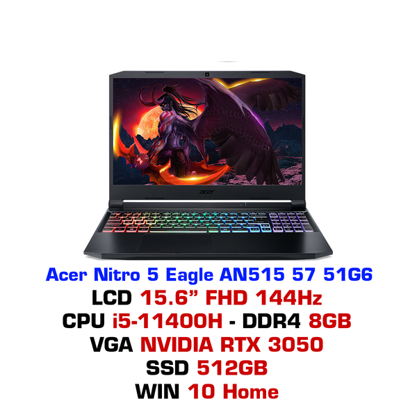  Laptop Gaming Acer Nitro 5 Eagle AN515 57 51G6 