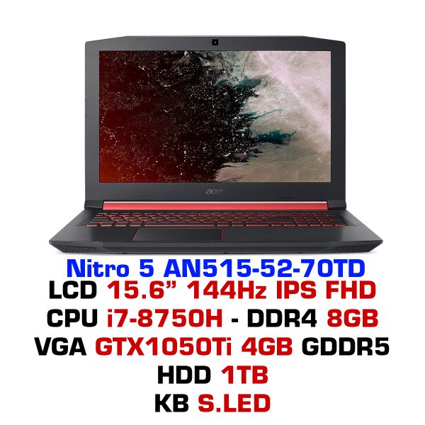  Laptop Gaming Acer Nitro 5 AN515-52-70TD 