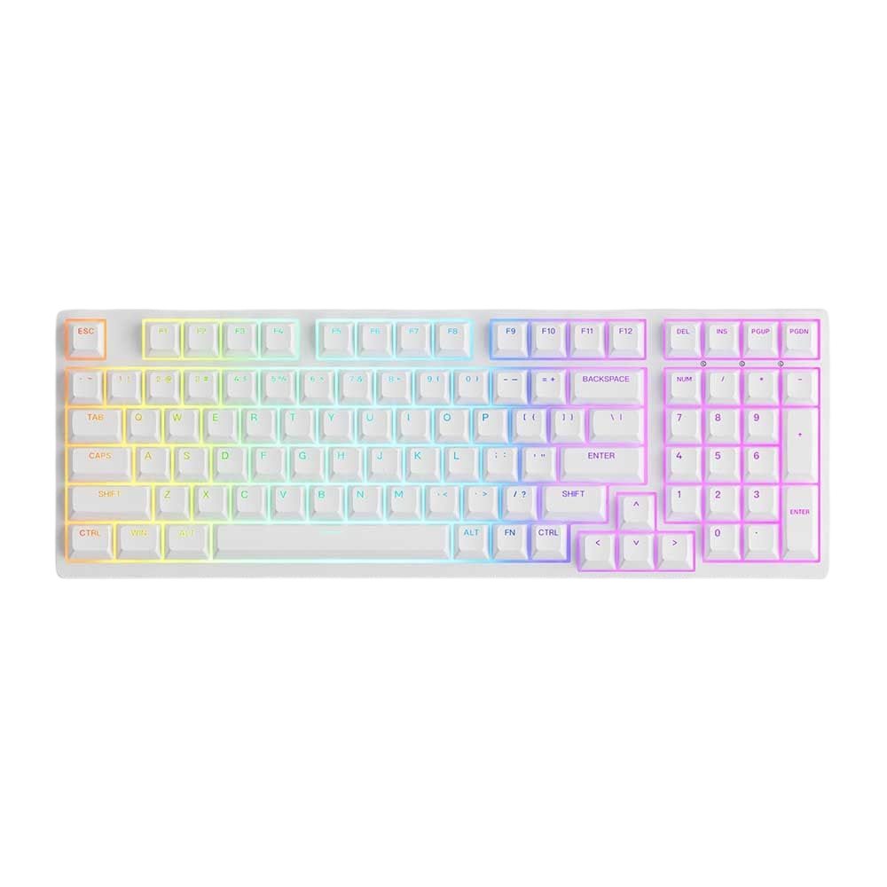Bàn phím cơ AKKO 3098B Plus White Akko Switch v3 Cream Yellow Pro