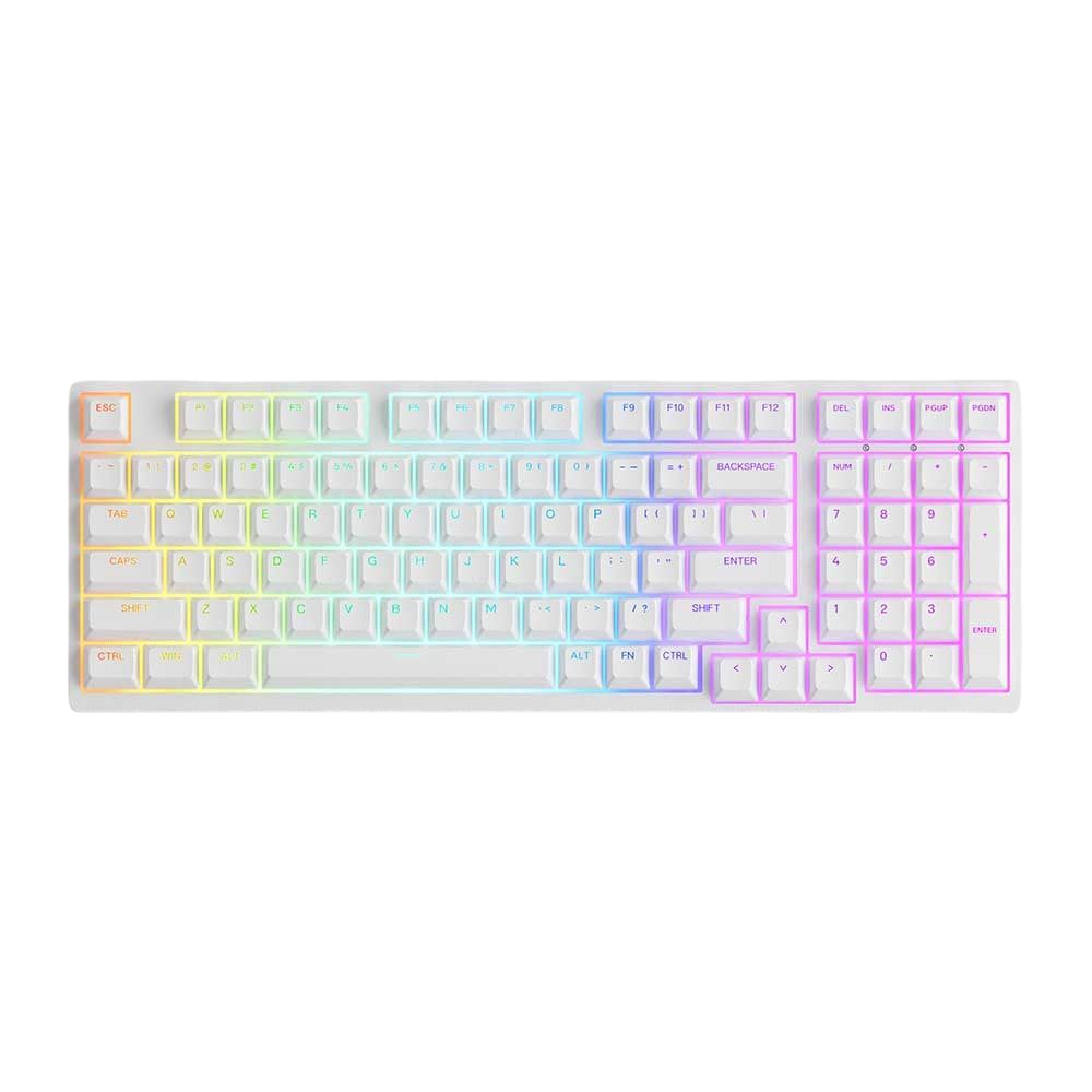 Bàn Phím Cơ Akko 3098B Plus White Akko Switch V3 Cream Yellow Pro