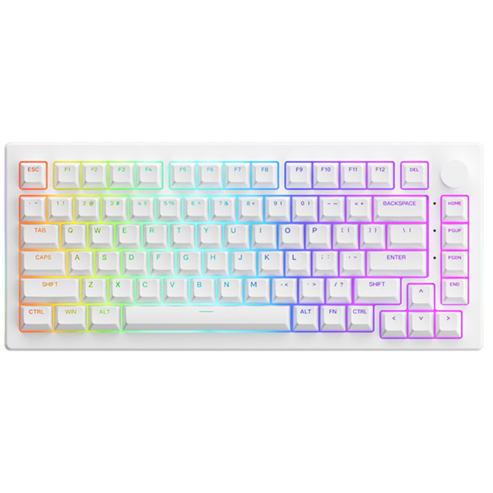 Bàn Phím Cơ Akko 5075B Plus White Akko Switch V3 Cream Blue Pro