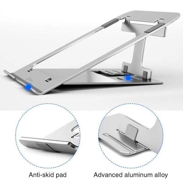 ĐẾ TẢN NHIỆT CƠ ĐỘNG TOMTOC (USA) ALUMIUM FOLDABLE FOR IPAD/MACBOOK & ANOTHER TABLET/LAPTOP 11″-15.6INCH (SILVER) B4-002S 