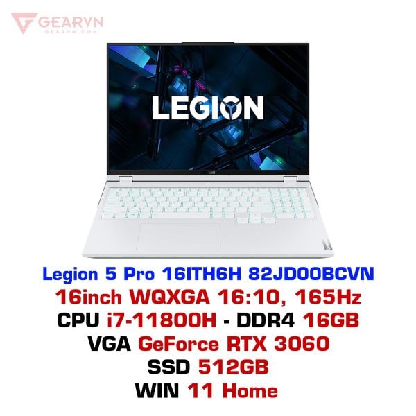  Laptop gaming Lenovo Legion 5 Pro 16ITH6H 82JD00BCVN 