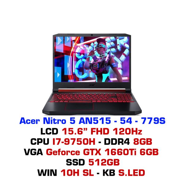  Laptop Gaming Acer Nitro 5 2019 AN515-54 779S 