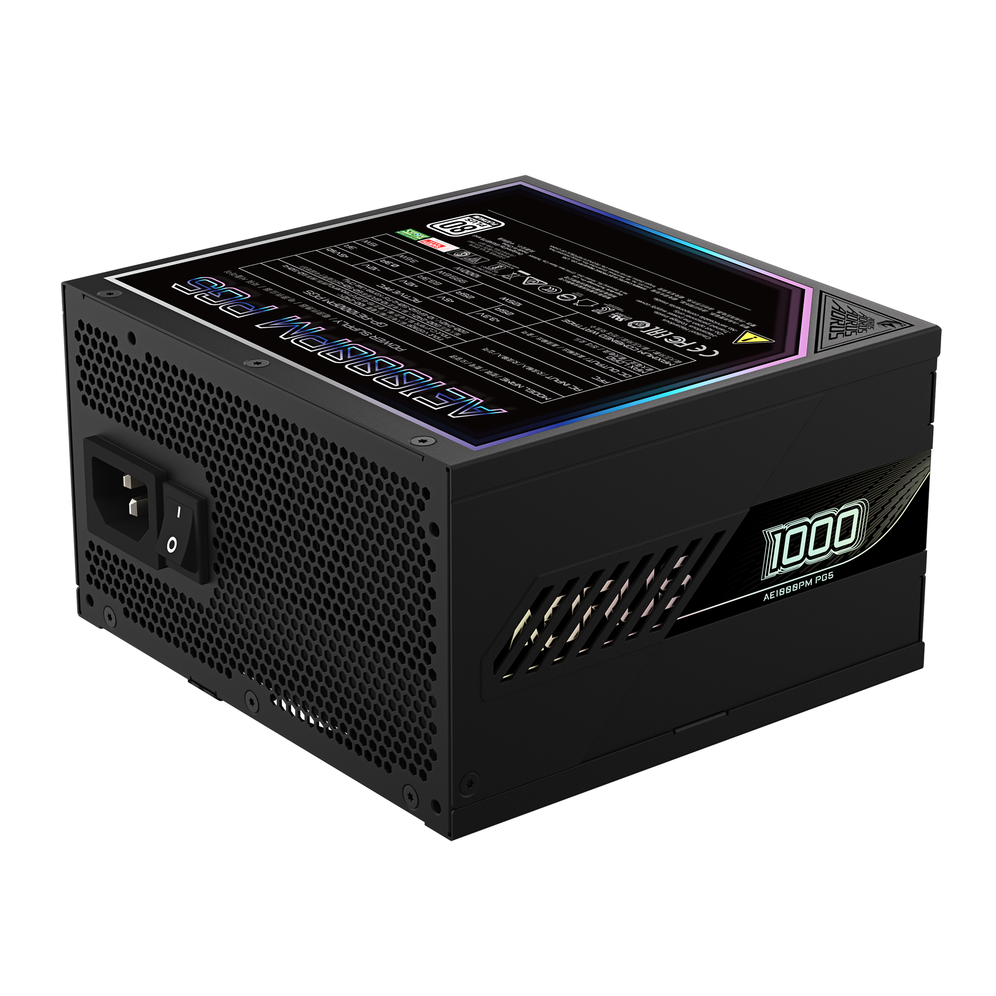  Nguồn máy tính GIGABYTE AORUS ELITE P1000W PCIe 5.0 - 80 Plus Platinum - Full Modular (1000W) 