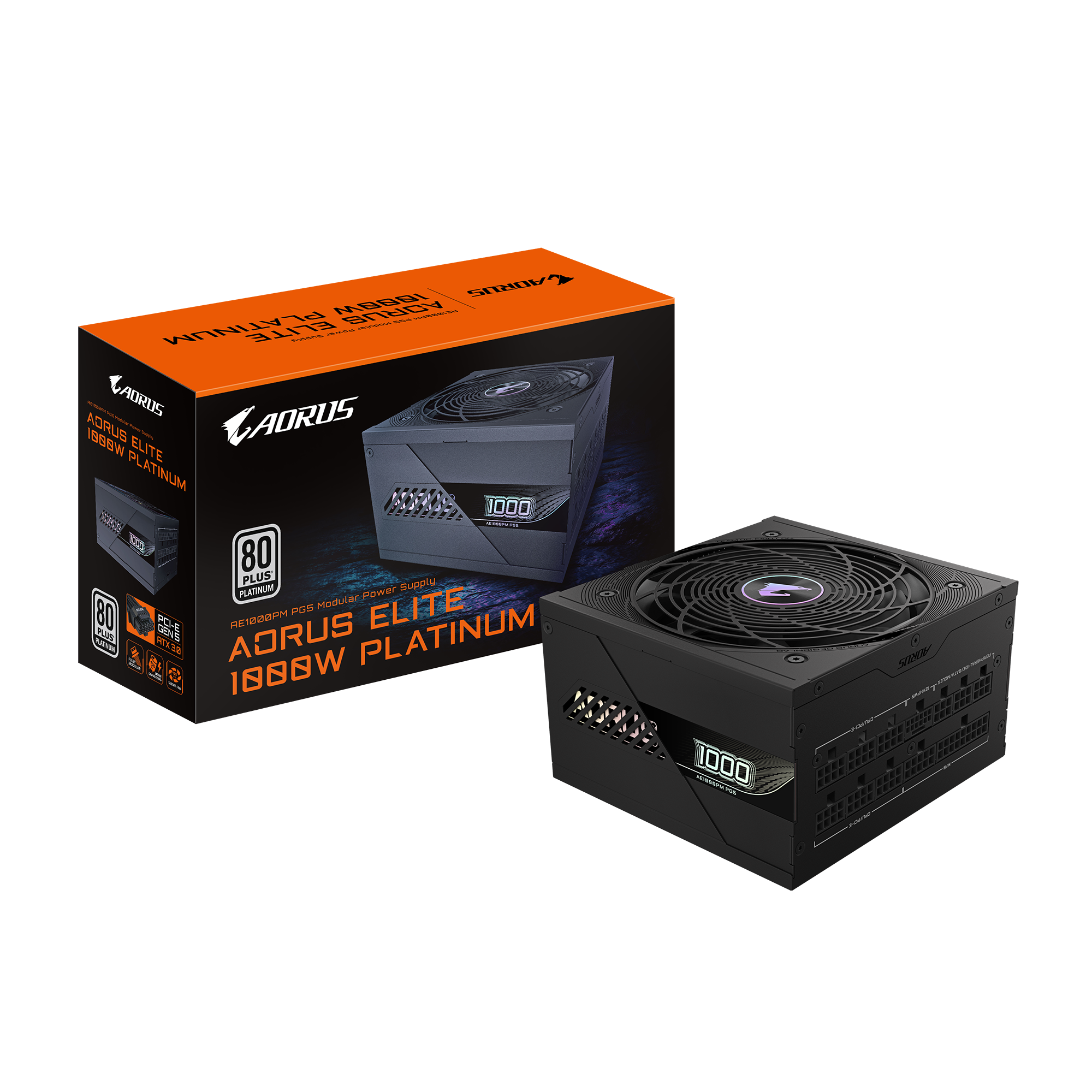 Nguồn máy tính GIGABYTE AORUS ELITE P1000W PCIe 5.0 - 80 Plus Platinum - Full Modular (1000W)