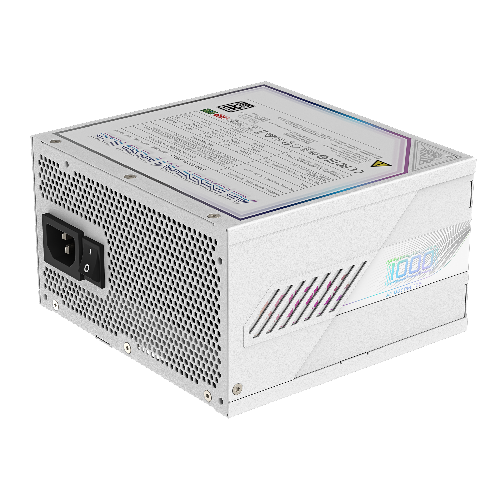  Nguồn máy tính GIGABYTE AORUS ELITE P1000W PCIe 5.0 ICE - 80 Plus Platinum - Full Modular (1000W) 