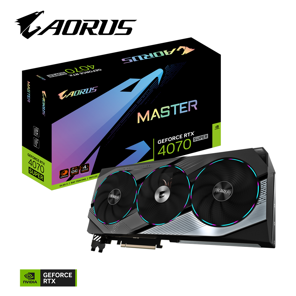 Card Màn Hình Gigabyte Aorus Geforce Rtx 4070 Super Master 12G (Gv - N407Saorus M - 12Gd)