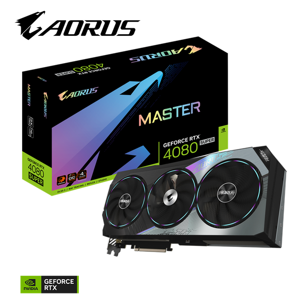 Card màn hình GIGABYTE AORUS GeForce RTX 4080 SUPER MASTER 16G (GV-N408SAORUS M-16GD)
