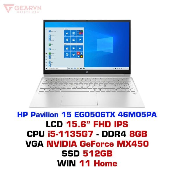  Laptop HP Pavilion 15 EG0506TX 46M05PA 