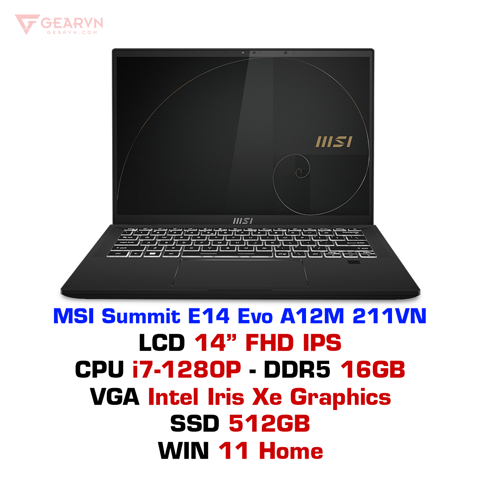 Laptop MSI Summit E14 Evo A12M 211VN