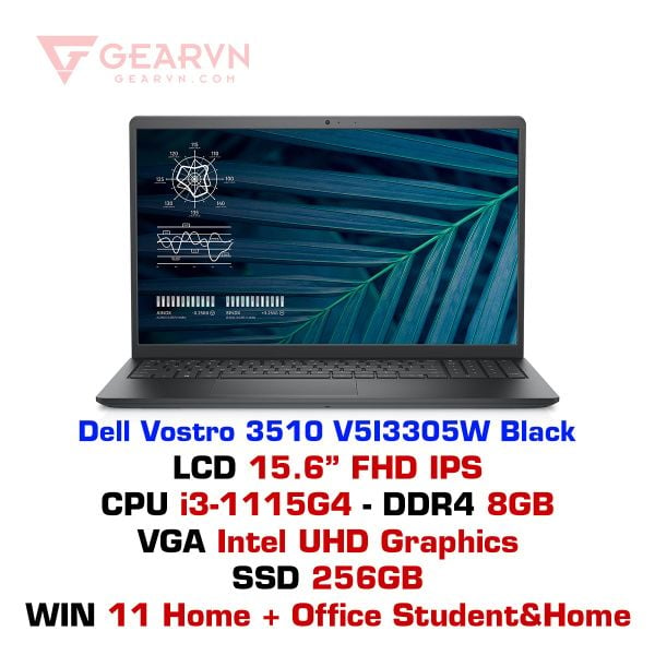  Laptop Dell Vostro 3510 V5I3305W Black 