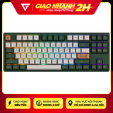  Bàn phím cơ Akko 5087B Multi-modes World Tour London TTC Gold Pink Switch 