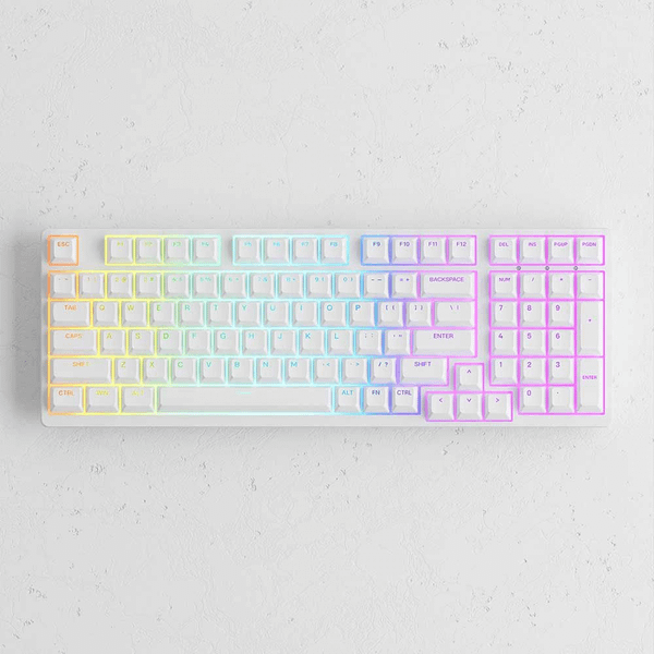  Bàn phím cơ AKKO 3098B Plus White Akko Switch v3 Cream Blue Pro 