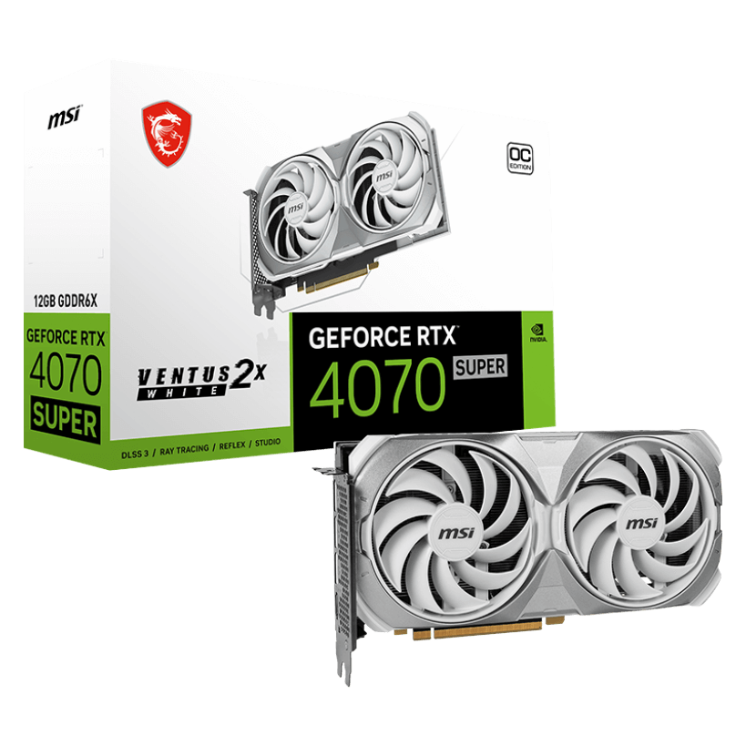 Card Màn Hình Msi Geforce Rtx 4070 Super 12G Ventus 2X White Oc