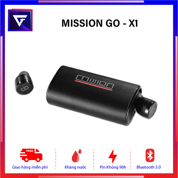  Tai nghe True Wireless Mission GO - X1 Pin 95h BLACK 