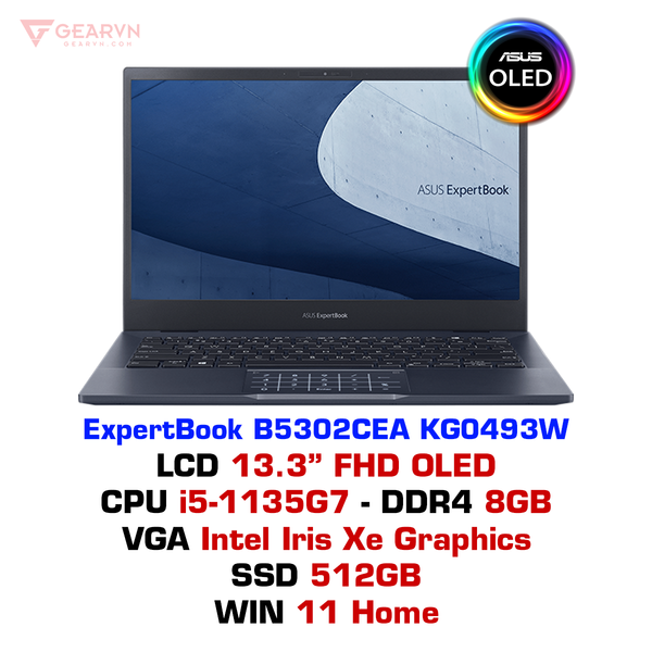  Laptop Asus ExpertBook B5302CEA KG0493W 