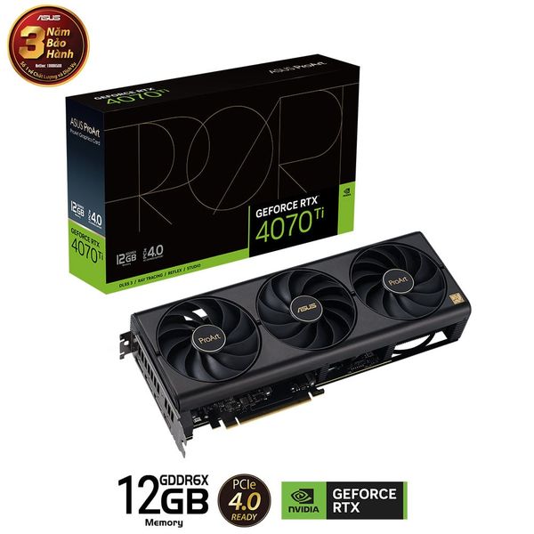 Card màn hình ASUS PROART GeForce RTX 4070 Ti 12GB (PROART-RTX4070TI-12G)