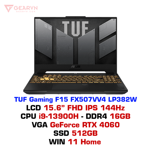  Laptop gaming ASUS TUF Gaming F15 FX507VV4 LP382W 