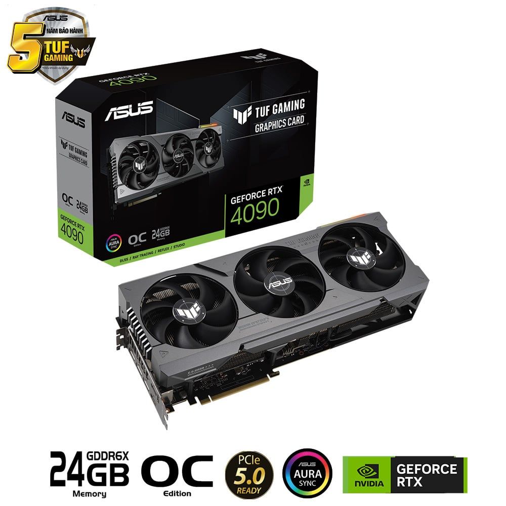 Card Màn Hình Asus Tuf Gaming Geforce Rtx 4090 Oc Edition 24Gb (Tuf - Rtx4090 - O24G - Gaming)