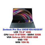  Laptop ASUS ZenBook Pro Duo UX581GV H2029T 