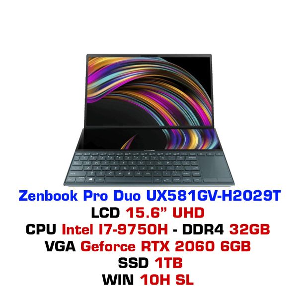  Laptop ASUS ZenBook Pro Duo UX581GV H2029T 