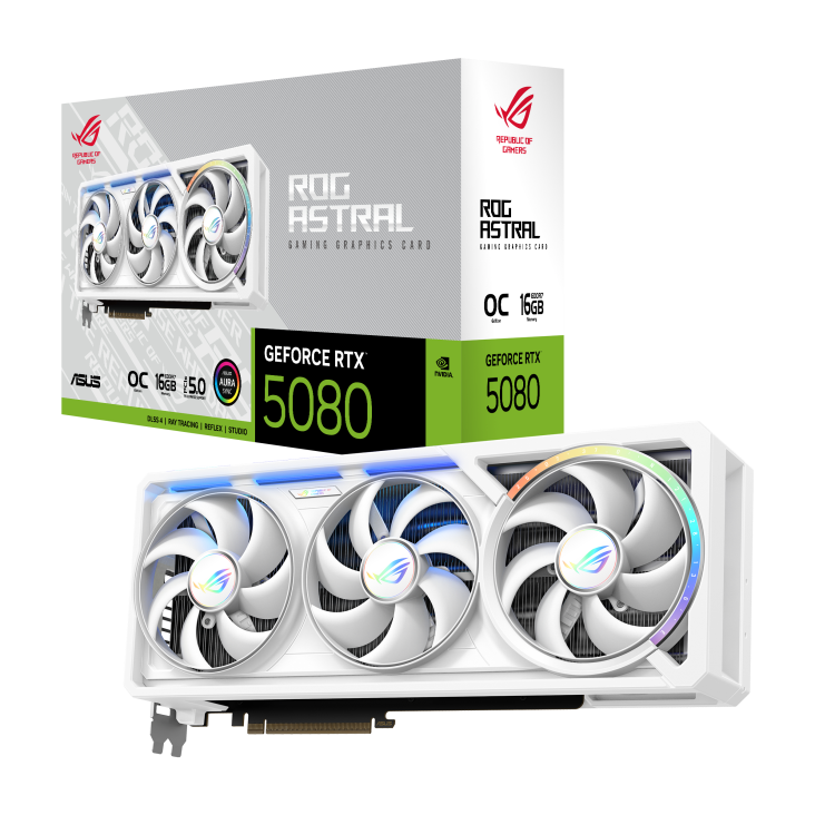  Card màn hình ASUS ROG Astral GeForce RTX 5080 16GB GDDR7 OC Edition (ROG-ASTRAL-RTX5080-O16G-GAMING) White Edition 
